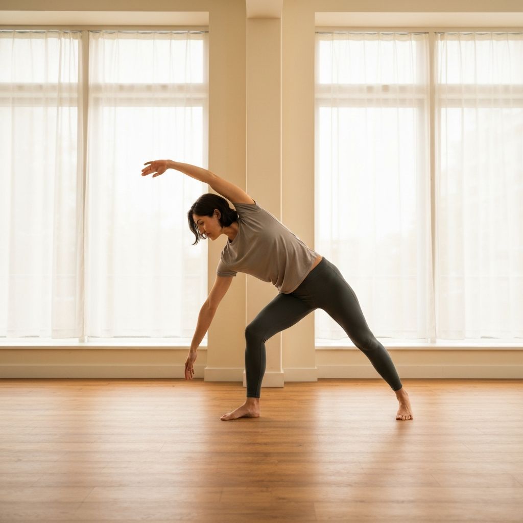 Person practicing movement exercises